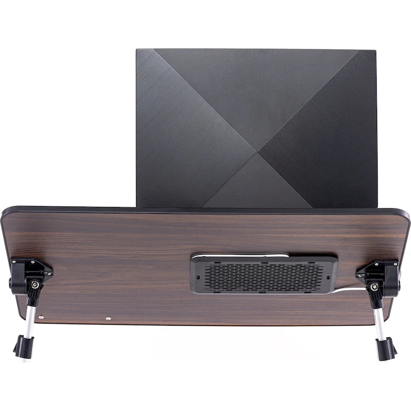 Husband Pillow - Lap Desk Wood Small Top - Fits Up to 17 Laptop - with Dual Cushion, Multifunctional Slot for Tablet