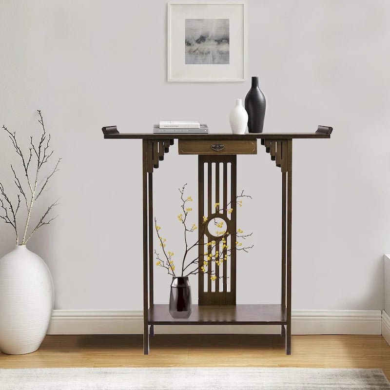 Console Table Sofa Side Accent Table Entryway Vintage