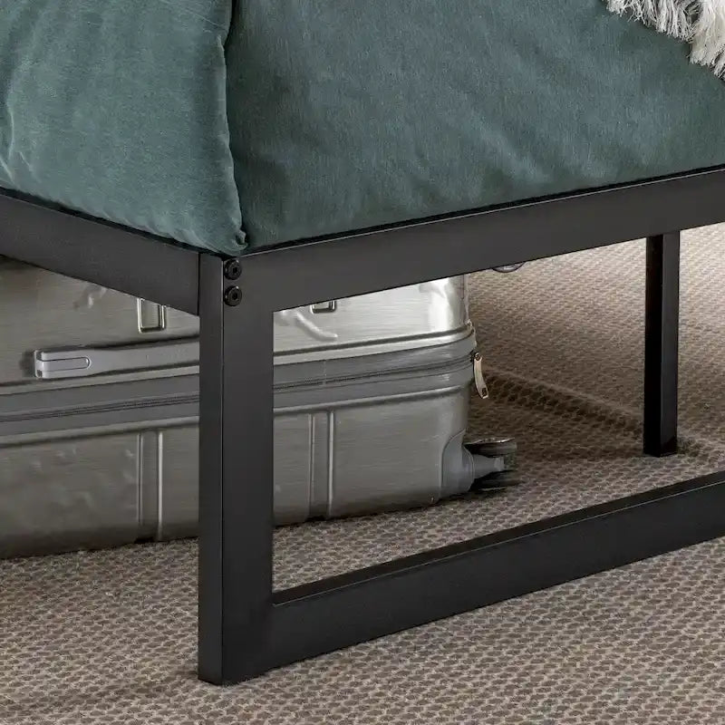 Priage by ZINUS Black Metal Platform Bed Frame