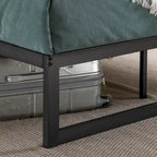 Priage by ZINUS Black Metal Platform Bed Frame