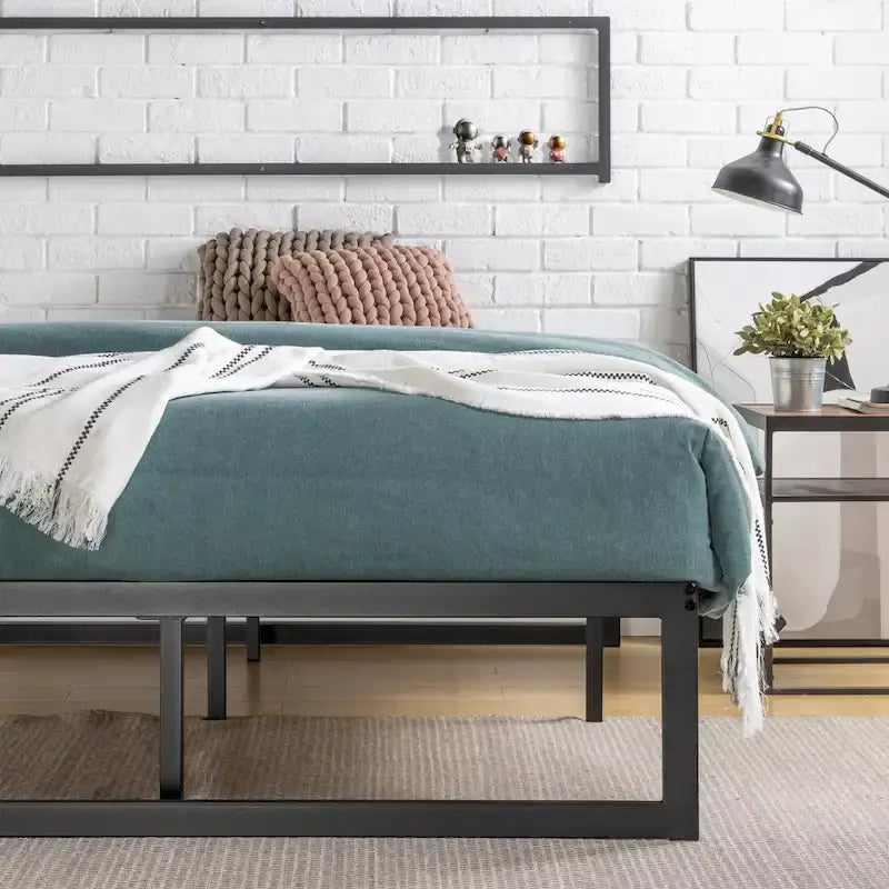 Priage by ZINUS Black Metal Platform Bed Frame