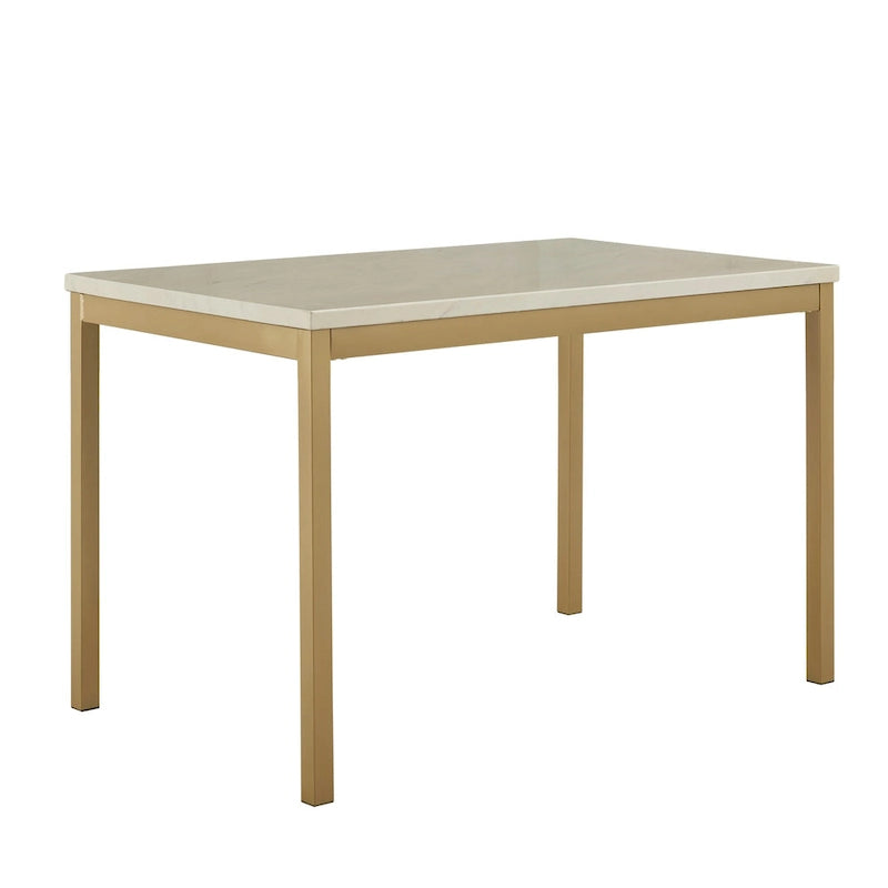 Darcy Gold with Faux Marble Top Dining Table by iNSPIRE Q Bold