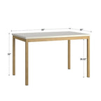 Darcy Gold with Faux Marble Top Dining Table by iNSPIRE Q Bold