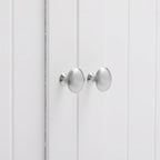 White Double Doors Adjustable Freestanding Bathroom Cabinet - 23.62  x 11.81  x 31.50