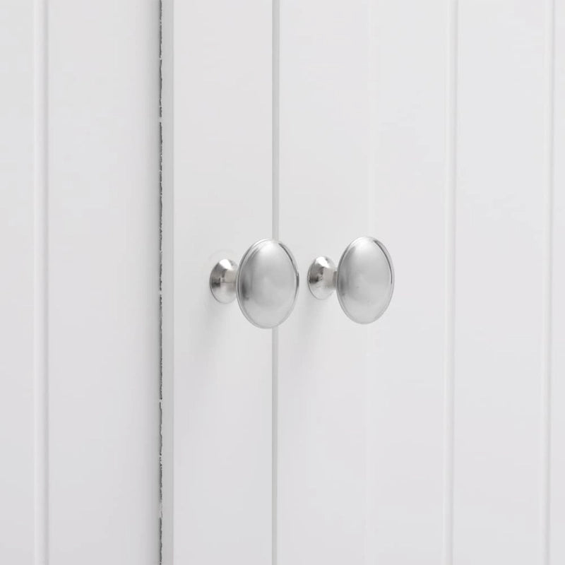 White Double Doors Adjustable Freestanding Bathroom Cabinet - 23.62  x 11.81  x 31.50