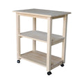Porch & Den Estelle Solid Wood Microwave Kitchen Cart