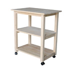Porch & Den Estelle Solid Wood Microwave Kitchen Cart