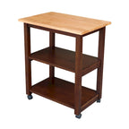 Porch & Den Estelle Solid Wood Microwave Kitchen Cart