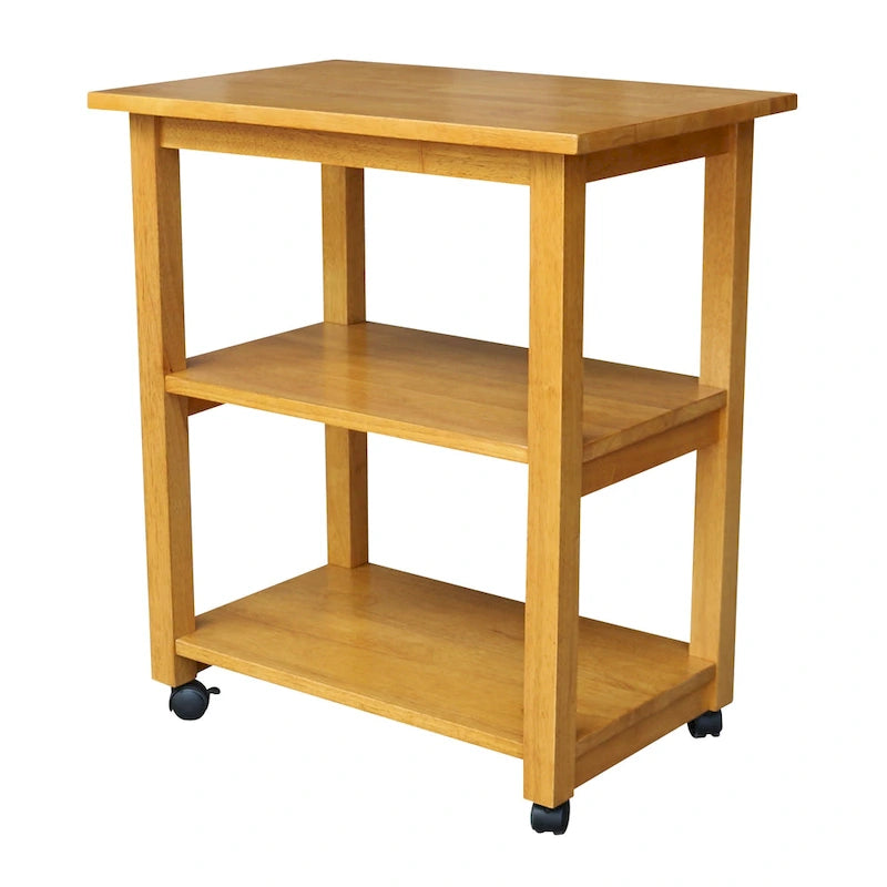 Porch & Den Estelle Solid Wood Microwave Kitchen Cart