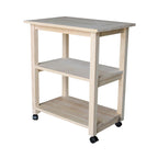 Porch & Den Estelle Solid Wood Microwave Kitchen Cart