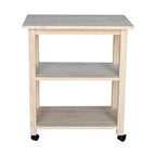 Porch & Den Estelle Solid Wood Microwave Kitchen Cart