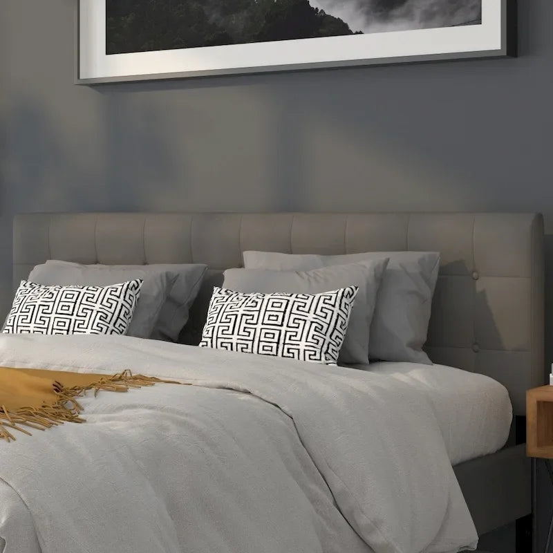 Button Tufted Upholstered Headboard