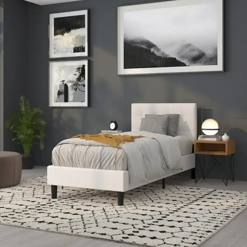 Button Tufted Upholstered Headboard