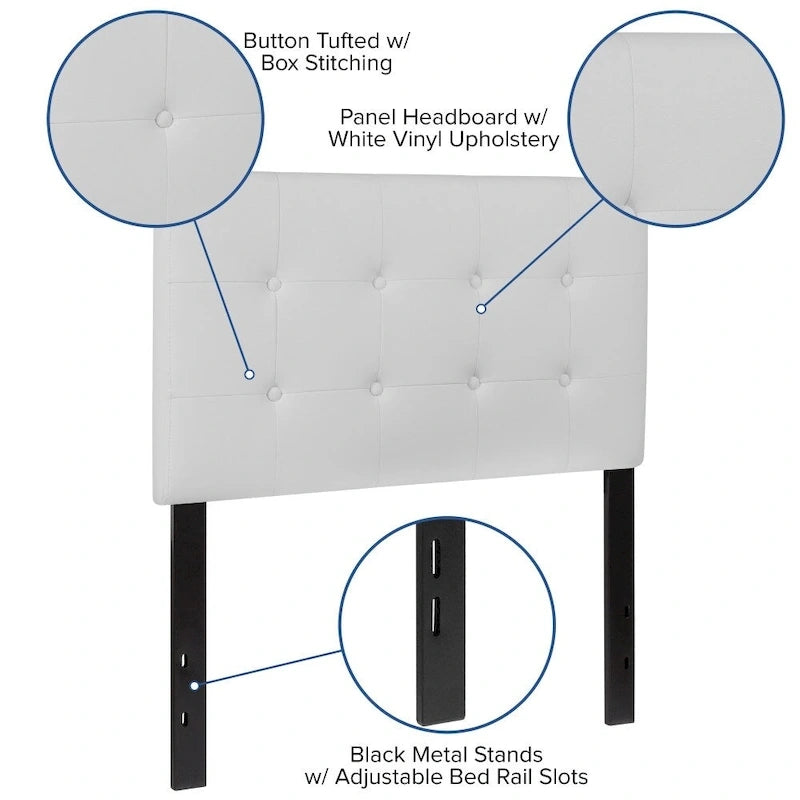 Button Tufted Upholstered Headboard