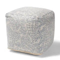 Porch & Den Satsuma Handwoven Paisley Pattern Pouf Ottoman