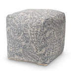 Porch & Den Satsuma Handwoven Paisley Pattern Pouf Ottoman
