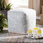 Porch & Den Satsuma Handwoven Paisley Pattern Pouf Ottoman