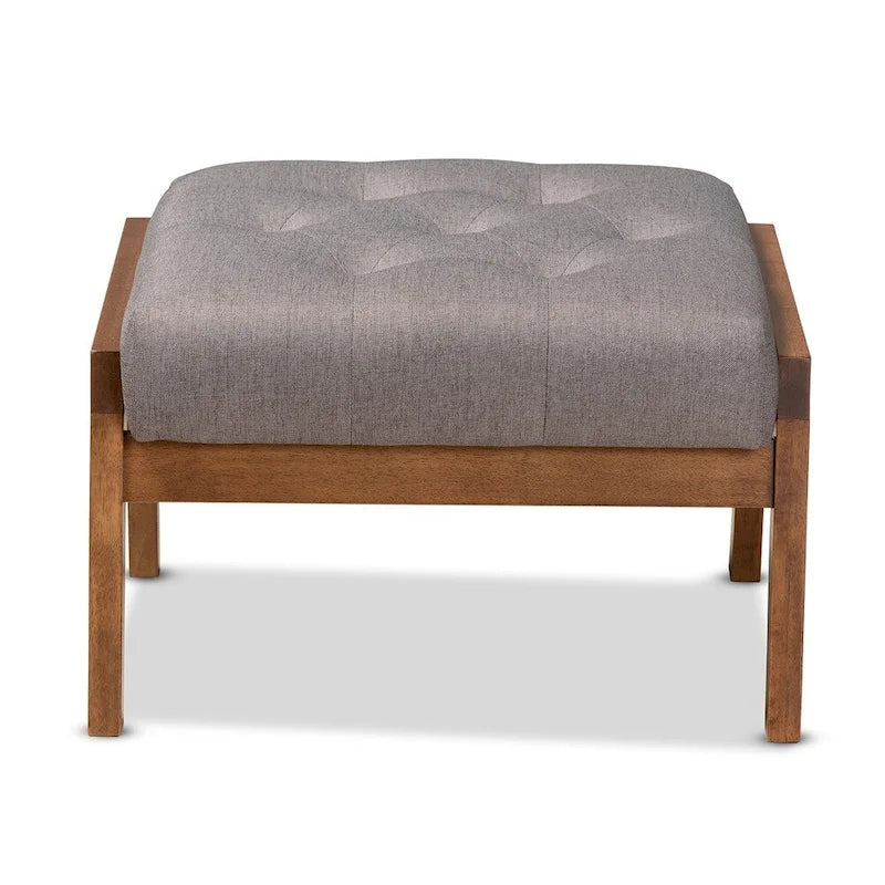 Carson Carrington Baktsjaur Mid-century Modern Upholstered Footstool