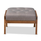 Carson Carrington Baktsjaur Mid-century Modern Upholstered Footstool