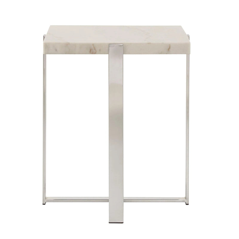 Azel Marble-top Chrome Framed Coffee Table or Table Set by iNSPIRE Q Modern