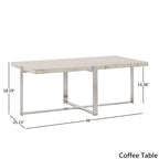 Azel Marble-top Chrome Framed Coffee Table or Table Set by iNSPIRE Q Modern