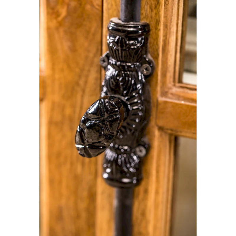 The Gray Barn Upper Glen 4-Door Crisp Two Tone White and Natural Credenza