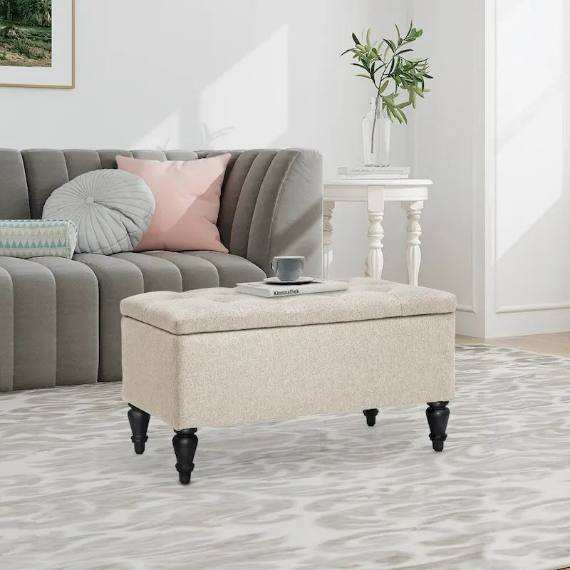 Maypex 29 in. Upholstered Storage Bench