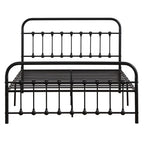 Single-Layer Iron Bed Frame with Shell Decoration Black