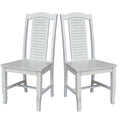 Solid Wood Seaside Dining Chairs - Set of Two