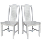 Solid Wood Seaside Dining Chairs - Set of Two