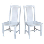 Solid Wood Seaside Dining Chairs - Set of Two