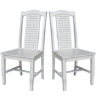 Solid Wood Seaside Dining Chairs - Set of Two