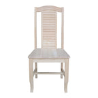 Solid Wood Seaside Dining Chairs - Set of Two