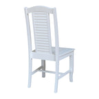 Solid Wood Seaside Dining Chairs - Set of Two