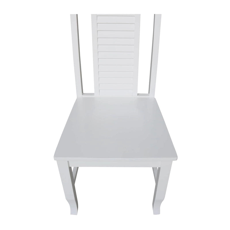 Solid Wood Seaside Dining Chairs - Set of Two