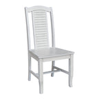 Solid Wood Seaside Dining Chairs - Set of Two