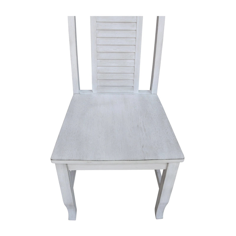 Solid Wood Seaside Dining Chairs - Set of Two