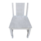 Solid Wood Seaside Dining Chairs - Set of Two