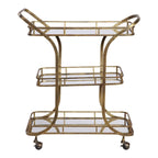 Uttermost Stassi Antiqued Gold Serving Cart