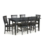 Arts & Crafts 7-piece Rectangular Dining Set with Extension Leaf by Homestyles