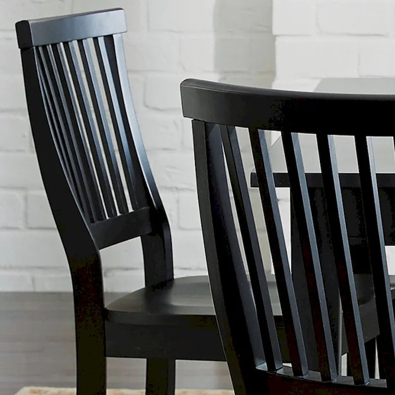 Arts & Crafts 7-piece Rectangular Dining Set with Extension Leaf by Homestyles