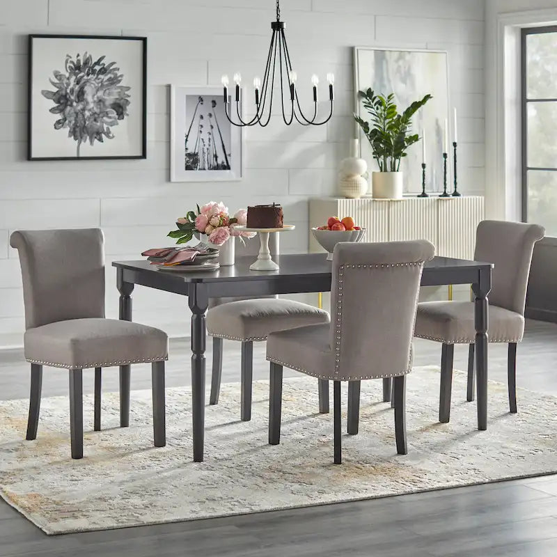 Simple Living Adeline Nailhead Parsons Dining Chair (Set of 2)