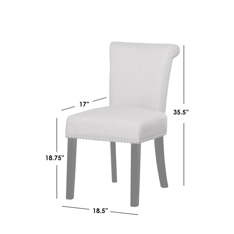 Simple Living Adeline Nailhead Parsons Dining Chair (Set of 2)