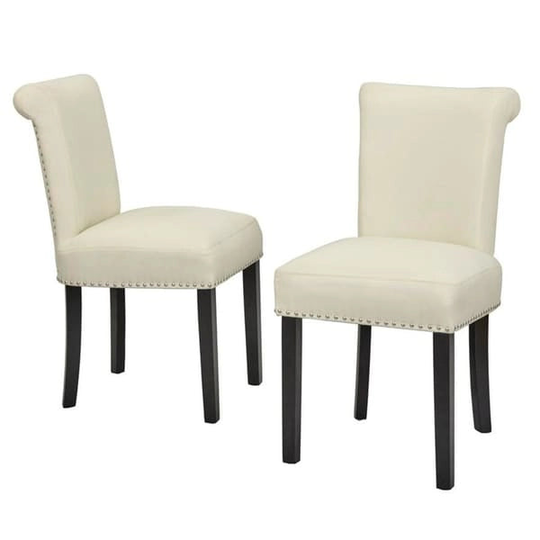 Simple Living Adeline Nailhead Parsons Dining Chair (Set of 2)