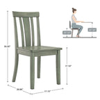 Wilmington II Round Pedestal Base Antique Sage Green 5-Piece Dining Set by iNSPIRE Q Classic