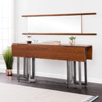 SEI Furniture Driness Drop Leaf Console to Dining Table - Black