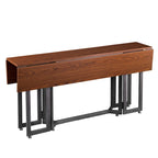 SEI Furniture Driness Drop Leaf Console to Dining Table - Black
