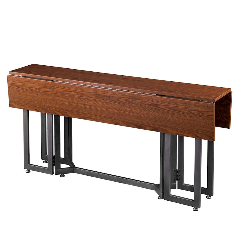 SEI Furniture Driness Drop Leaf Console to Dining Table - Black