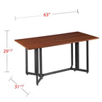 SEI Furniture Driness Drop Leaf Console to Dining Table - Black