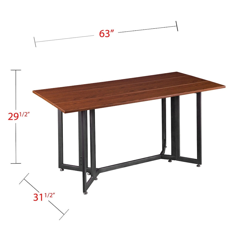 SEI Furniture Driness Drop Leaf Console to Dining Table - Black